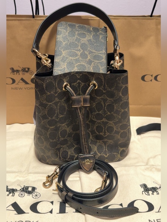Coach Handbags - Rowan Bucket Bag in Loved Signature Coated Canvas
